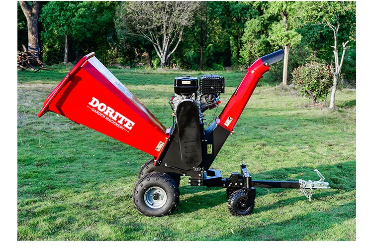 Customized 15HP Wood Chipper Electric 4-wheel Branch Crusher, Wood Processor, Professional Tree Shredder,Forestry Machinery