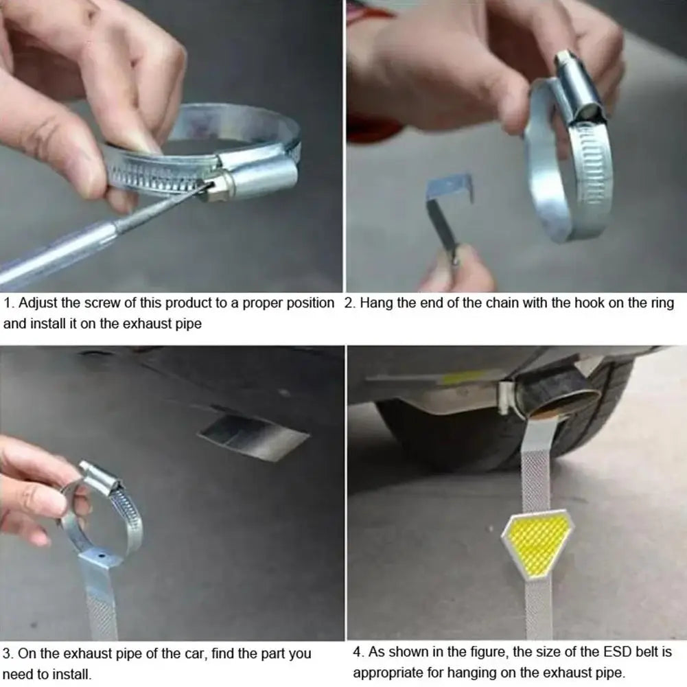 Car Static Eliminator Static strip With Small Triangular Reflective Metal Strip Car Anti-static Grounding Strip