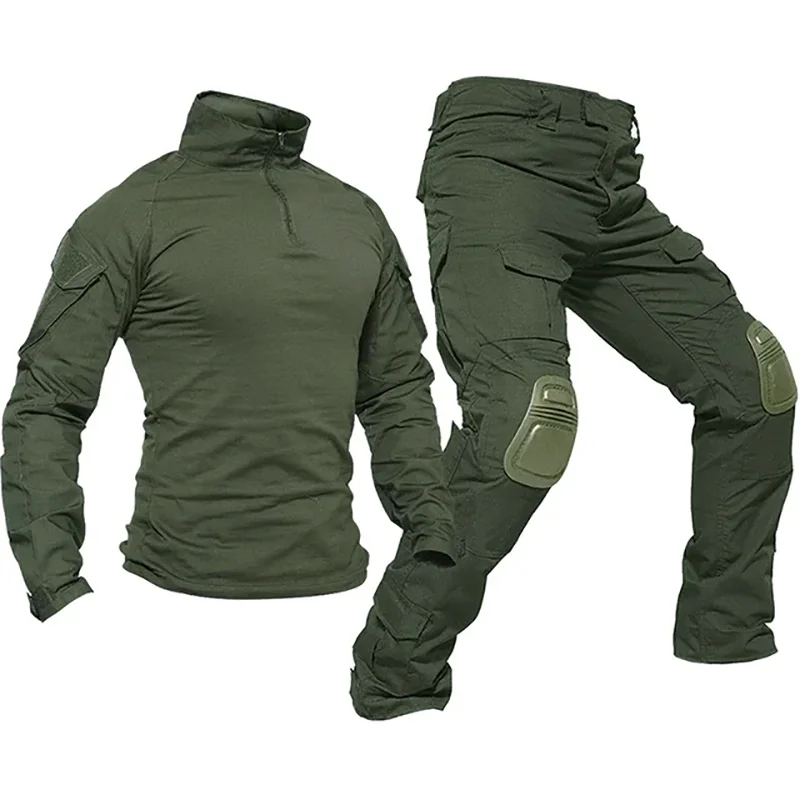 Green Tactical Uniform Suits Milit Multicam Military Camouflage Suit Combat Shirt + Pants Sets Airsoft Hunting Paintball Outdoor