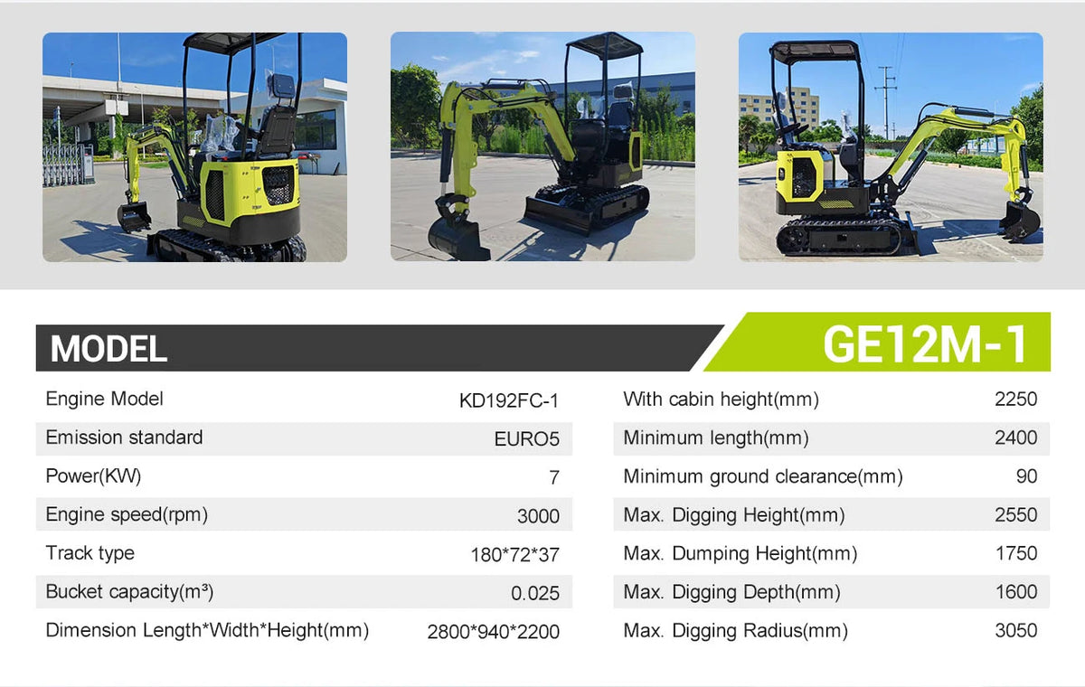 Multifunctional Mini Excavator 0.8-1 Ton Tiny Digger for Indoor Construction Narrow Space Soil Moving
