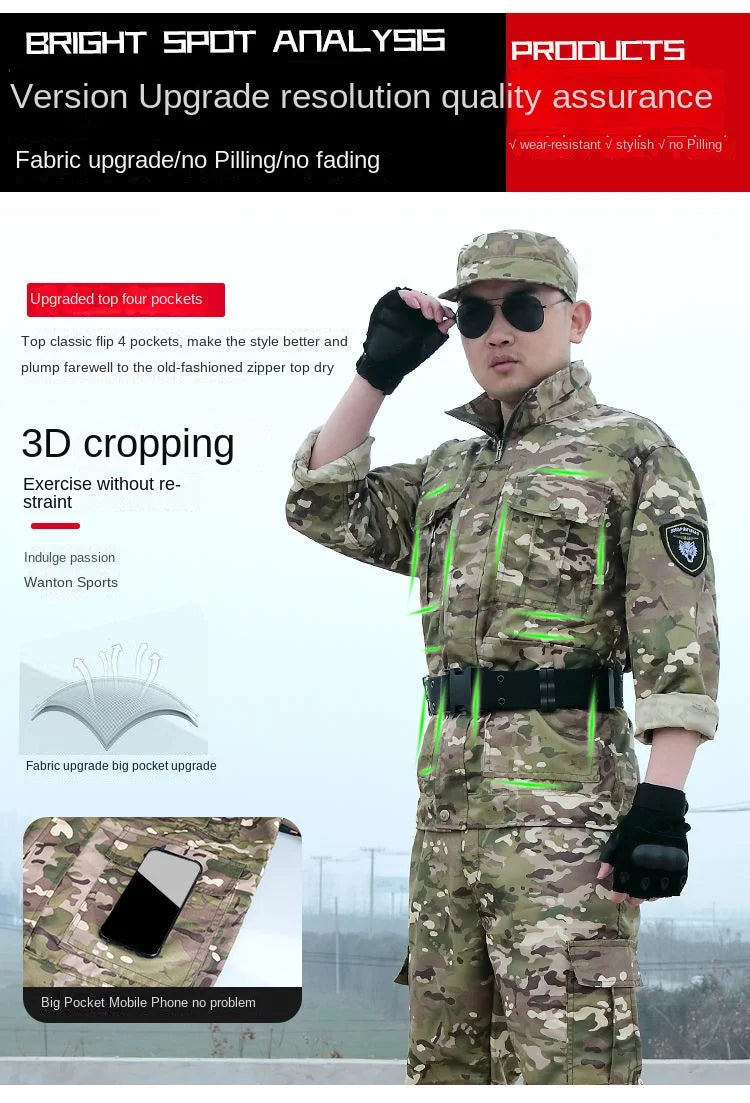 New Product Ruins Camouflage Overalls Suit Male Spring And Autumn Wear-resistant Dirt-resistant Tear-resistant Construction Site