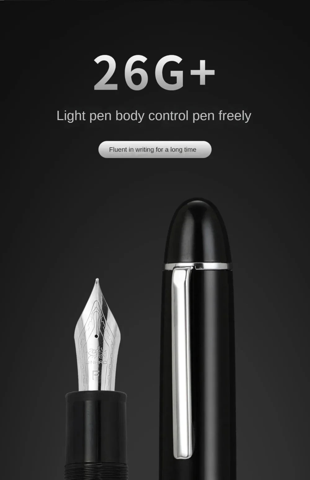 Jinhao X159 Classic ABS Fountain Pen 0.5mm/0.38mm Nib Ink Pens Set, Elegant Office Stationery Supplies
