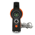7in1 Emergency Survival Function Whistle Outdoor Multifunctional Survival Whistle with Lanyard Compass Flashlight Camping Hike ﻿