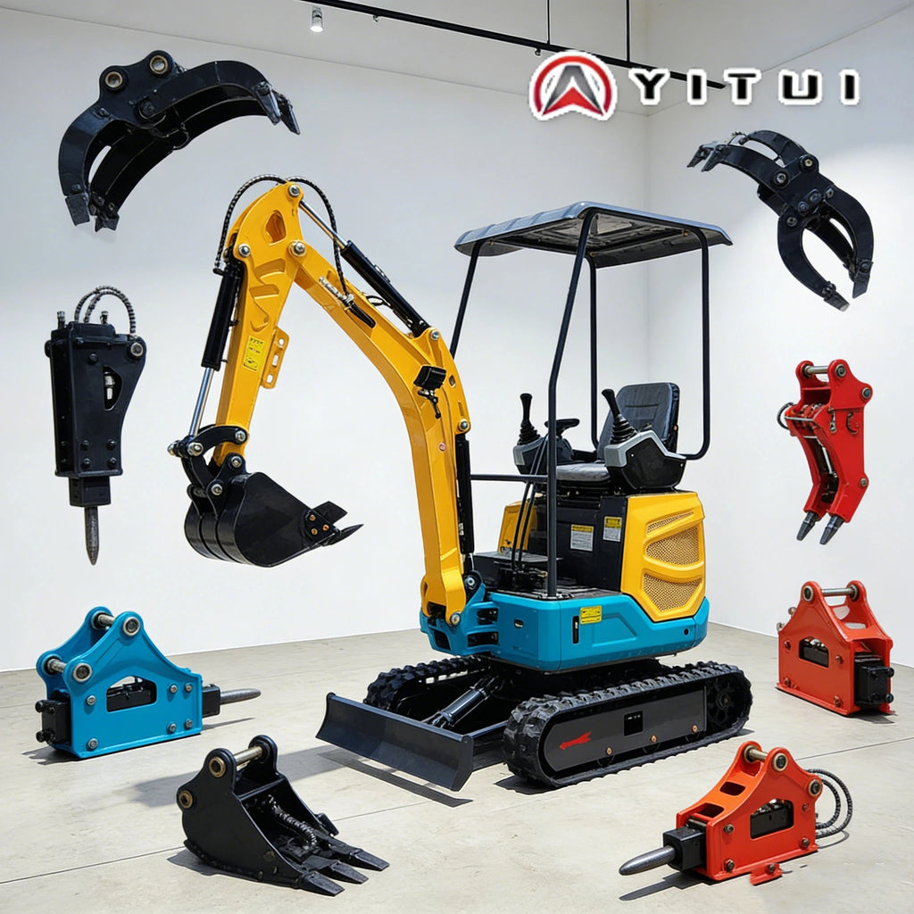 Multifunction 1.2 Tons Powerful Engine Customized Multifunction Can Use A Variety Of Accessories Mini Excavator Home Version