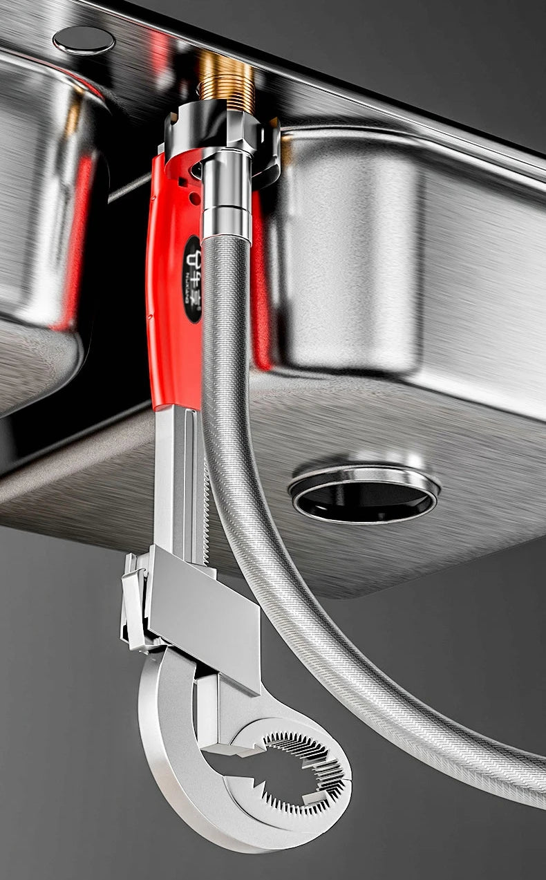Universal Adjustable Wrench - Perfect for Faucet & Sink Repairs, Bathroom Maintenance, and Pipe Work