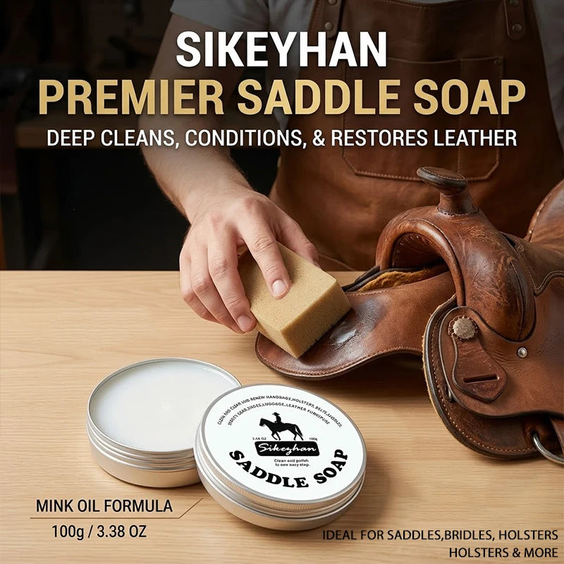 Mink Oil Leather Cream for Professional Saddle Care Deep Conditioning and Anti-Cracking Treatment for Equestrian Tack SIKEZHAN