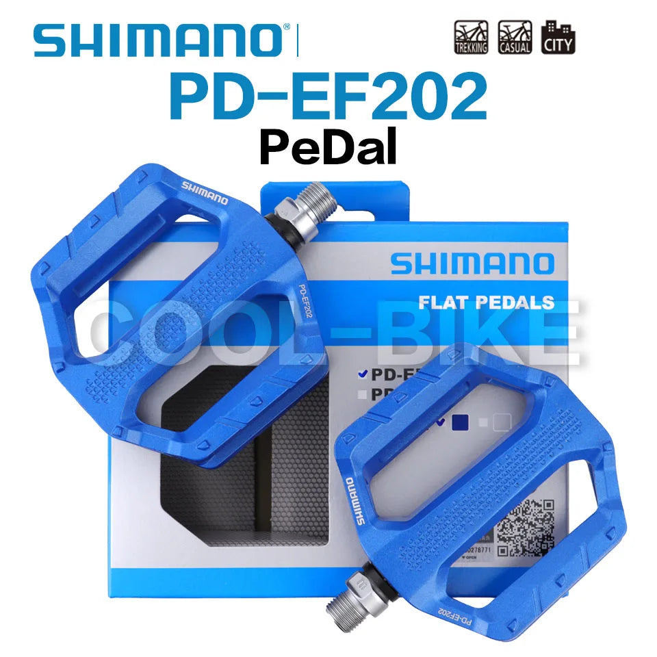 Shimano PD EF102 EF202 EF205 Pedals PD-EF202 Are Platform Pedals for MTB, Trekking and City Use That Have an Aluminum Body With
