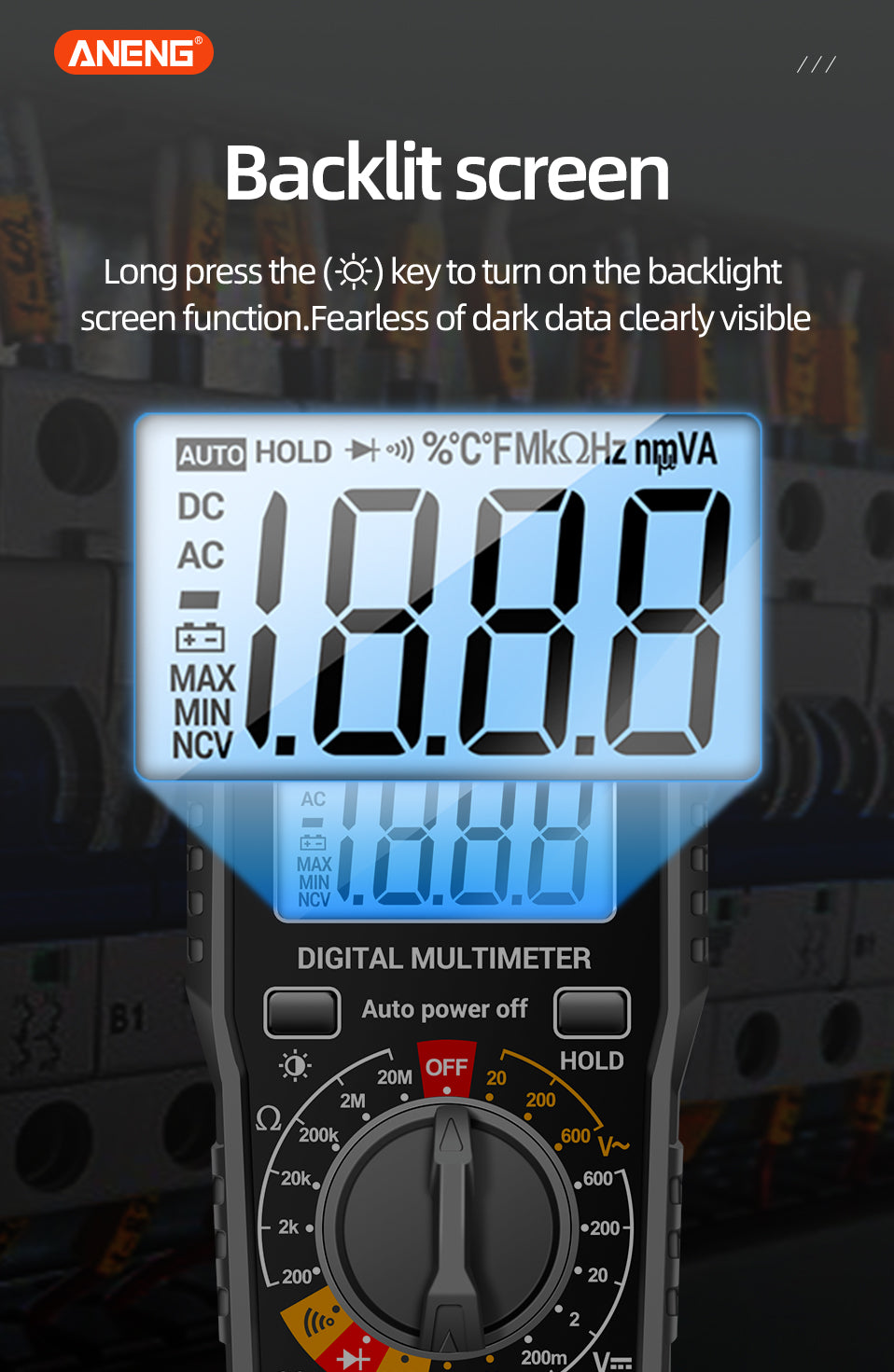 Digital Multimeter ANENG SZ06 AC/DC Ammeter 1999 Counts Multitester 600V Voltmeter Multimetr Voltage Resistance Meter Diode Tool