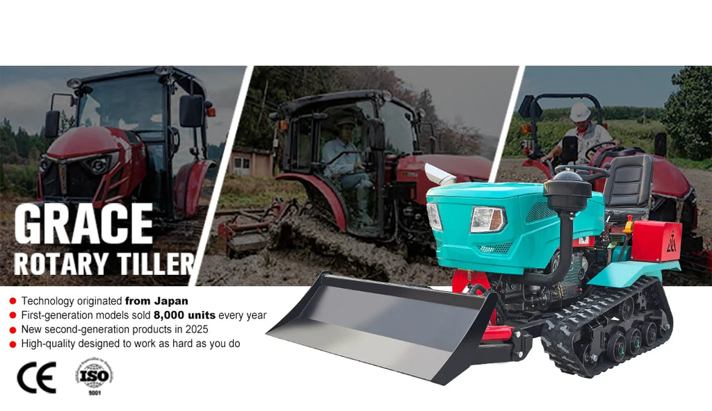 35HP Diesel Crawler Tractor EPA Approved Garden Cultivator With Excavator Parts For Farm & Orchard