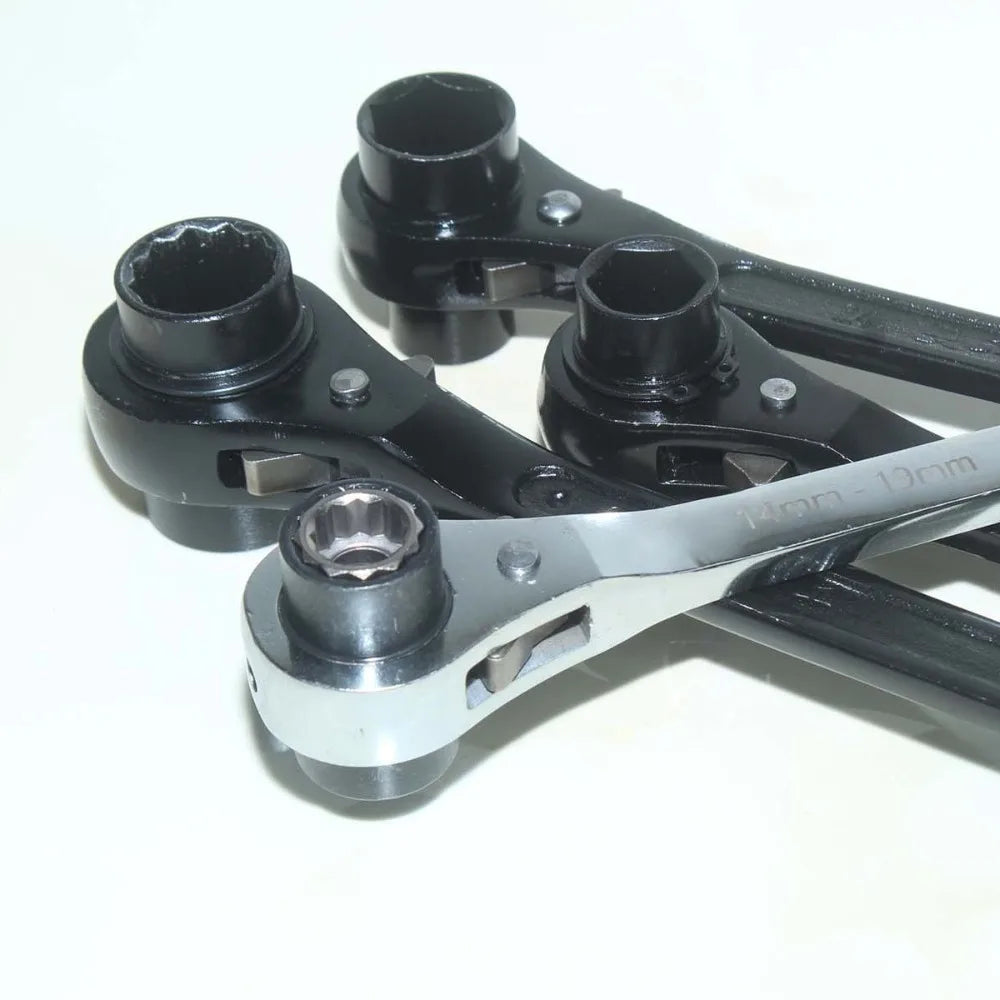1pc 8 in 1 Dog Bone Ratchet Wrench Set, Double-Sided Automatic, Adjustable Steel, Multifunctional, Very Useful, for Easy Work