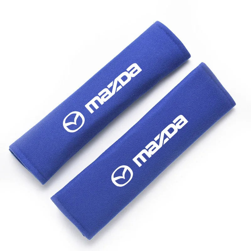 2Pcs Car seat belt leather Shoulder Protector Safety Belt for Mazda 3 CX3 CX4 CX5 CX7 CX8 CX9 CX30 RX7 Atenza Axela