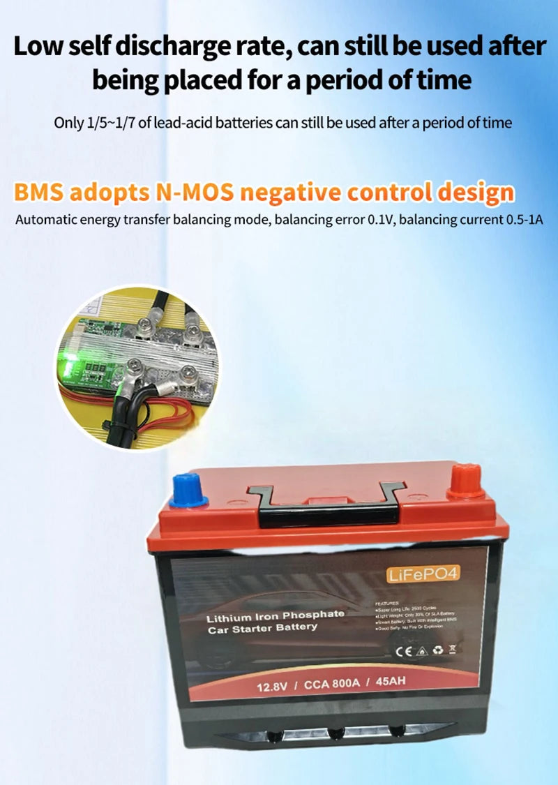 12V Car Start Stop Batteries 45Ah 75Ah 100Ah CCA 800 1000 1200 80D26/S95 Emergency Start for Hyundai Tucson Auto Accessories
