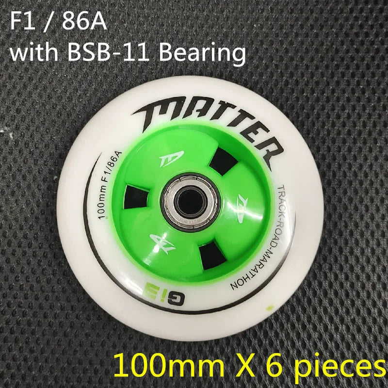 MATTER Gi3 inline speed skates tyre G13 speed skating wheels 86A 90mm 100mm 110mm Track Road Marathon Race ruedas F1 Speed Wheel