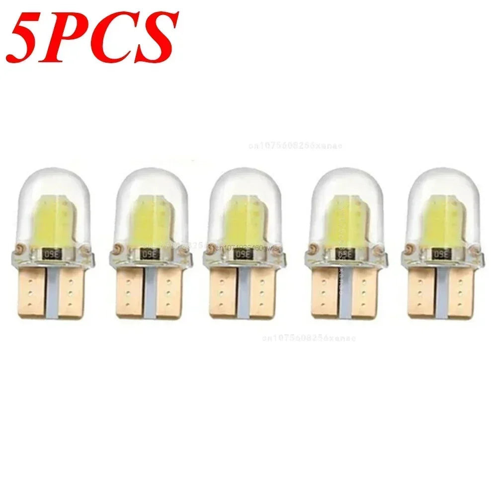 10pcs Car Interior Lamps T10 194 168 W5W COB 4 SMD LED CANBUS Silica Bright White Clearance License Light Bulbs Car Lights