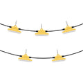 50FT Construction String Lights 75W 7500LM 5PCs Work Light 5000 5500K IP65 Waterproof Hanging Hooks ETL Certified UK Charger AC
