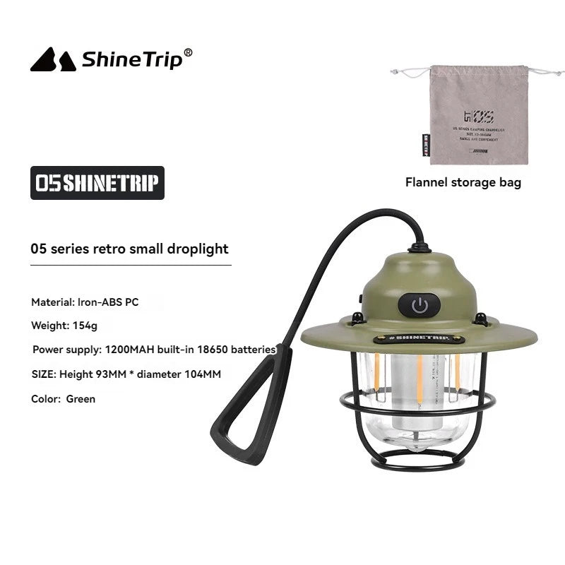 USB Rechargeable LED Camping Lantern Small Drop Light - Portable Campsite Atmosphere Lamp for Hanging Tent & Outdoor Activities