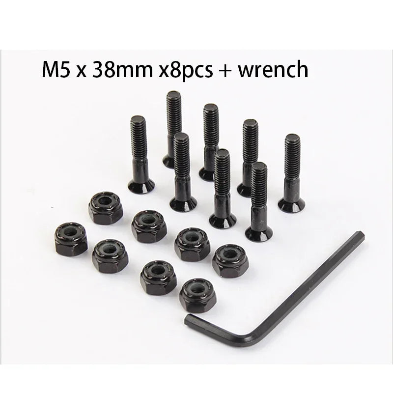 Skateboard Trucks Screws M5x25/29/32/38/44/50mm Mounting Bolts Anti-rust Durable Bridge Nails Nuts Skateboard Truck Wheel Repair