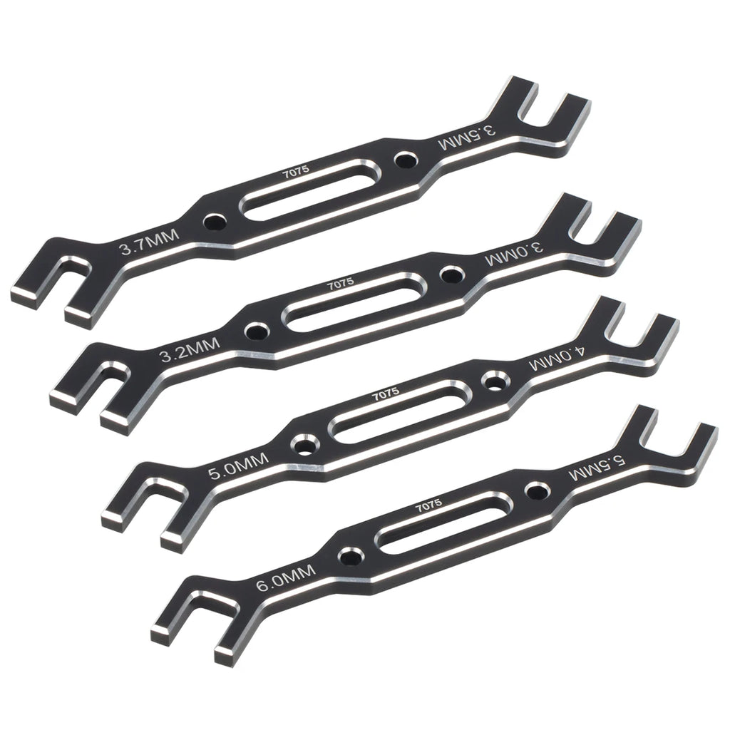 1Set Aluminum Chassis Setup System Measuring Tool With Ruler Wrench for Trxs 1/8 Rally Short Truck 1/7 Electric Off-road Car