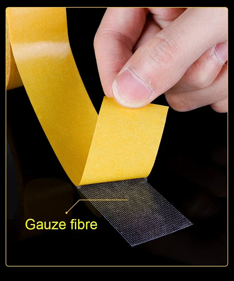1Pc Super Thin Grid Double Sided Adhesive Tape Heavy Duty Waterproof Translucent Mesh Traceless Strong Fixing Adhesive Sticker
