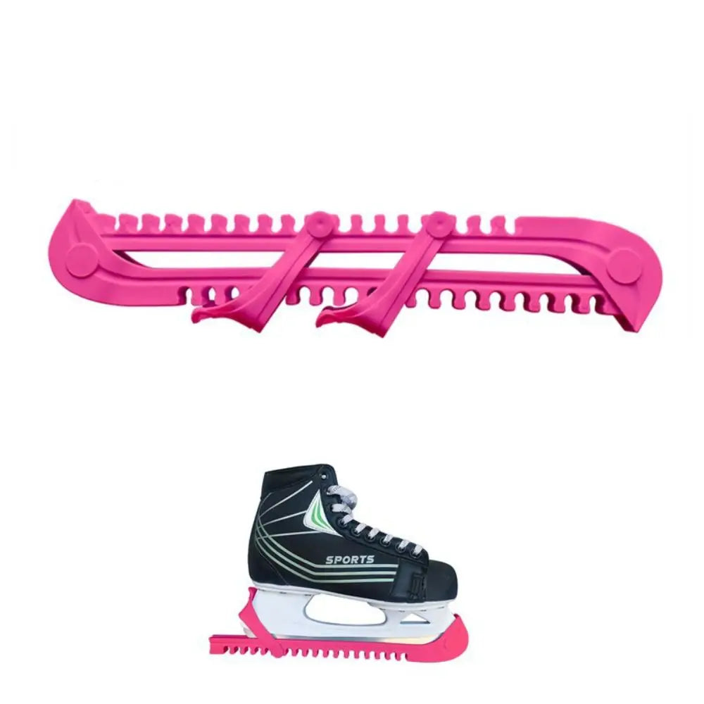 1 Pair Portable Non-Slip Ice Blade Protector Adjustable Wear-Resistant Shoes Ice Skate Covers Protector Sleeve Ice Blade Sleeve