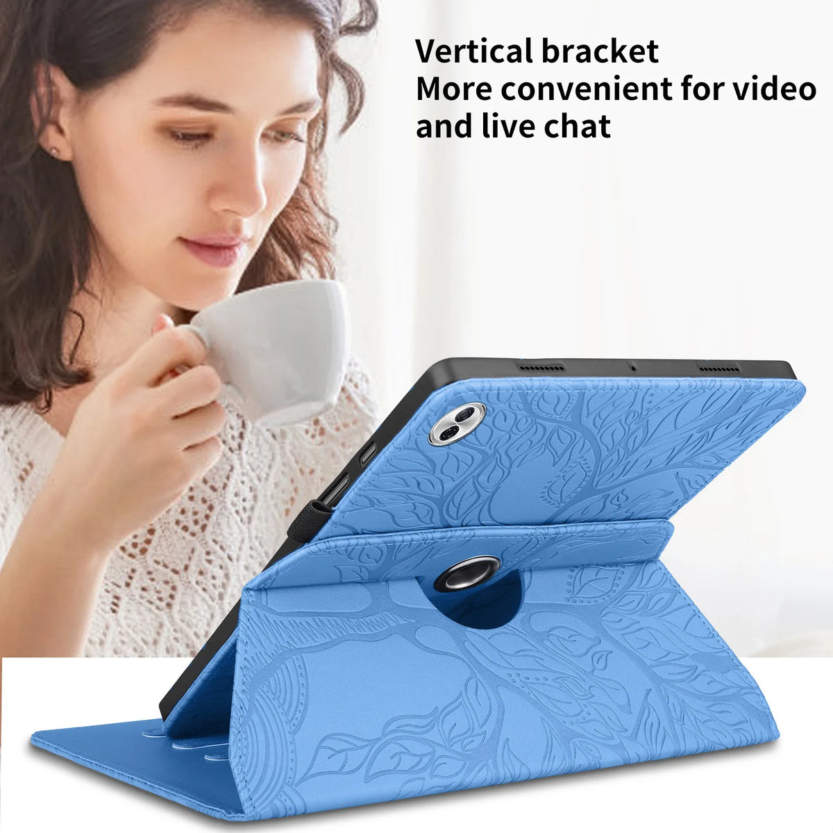 360 Rotating Embossed Life Tree Leather Wallet Case For Honor Pad 10 2025 12.1 X9A X9 Pro X8 V9 11.5 inch Card Holder Flip Cover