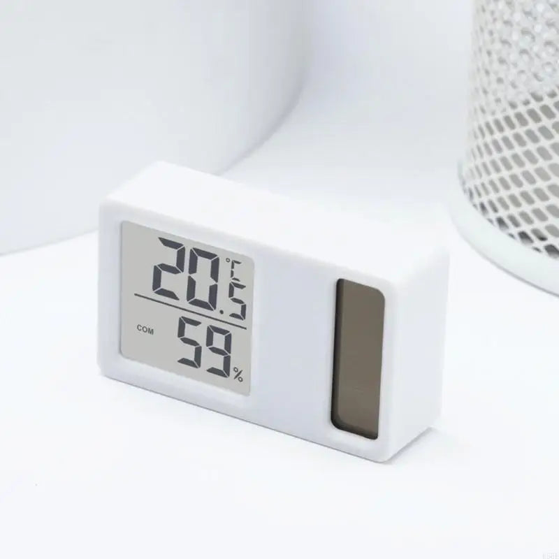 E56E Thermometers Hygrometer Solar Powered Desktop Temperature Humidity Meter Gauge