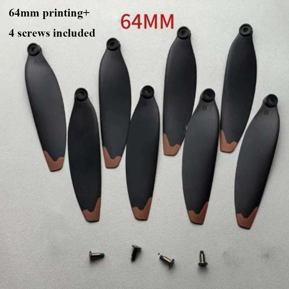 Universal Folding Propeller Blades Plastic 64mm/70mm Remote Control Drone Parts Black Quadcopter Spare Blade