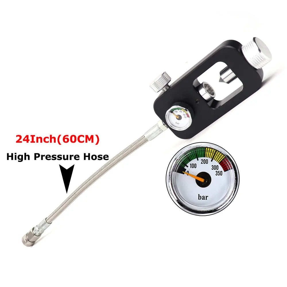 Scuba Refill Station For Filling Air Tanks From Scuba Cylinder Stainless Steel Braided Hose 4500psi