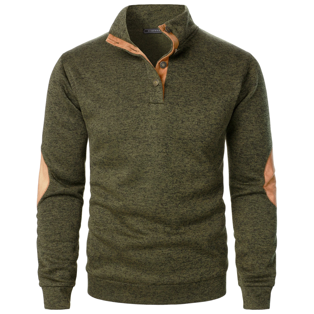 Autumn and winter men's stand collar long sleeve casual knitted sweater top