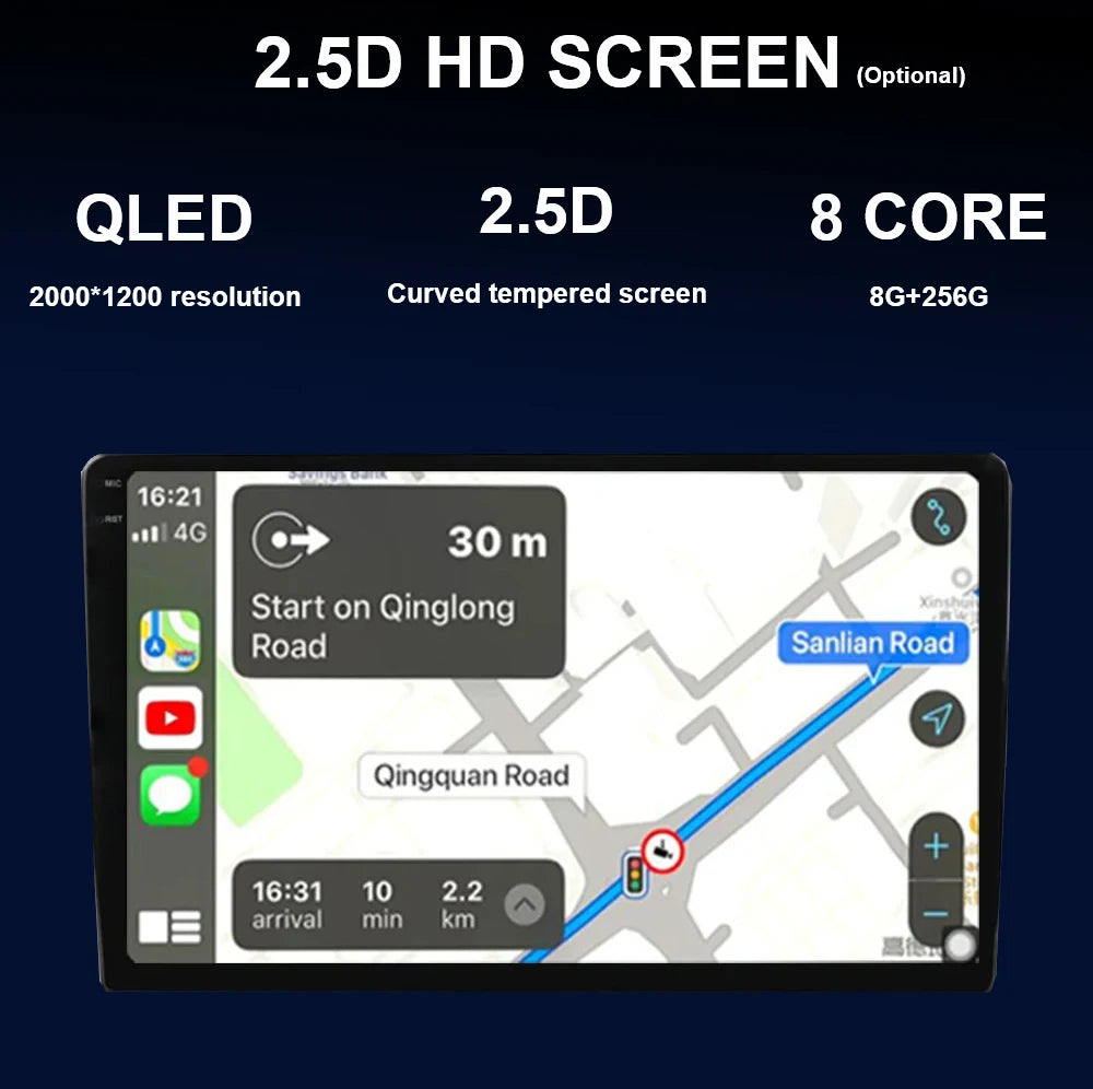 Android 16 Navigation Multimedia Player For Peugeot 2008 208 Series 2012 2013 2014 - 2018 Carplay Auto Stereo BT video Car radio