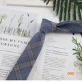 6Cm College Style Tie Ins Style Japanese Checkered Tie Jk Uniform Cotton Neckie Student Hand Tie