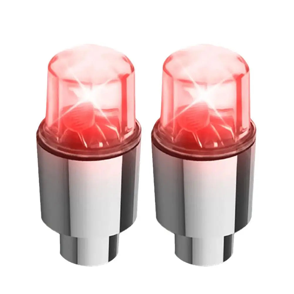 2pcs Wheel Lights Luminous Tire Motorcycle Bike Wheel Tire Valve Cover Universal Led Waterproof Car Accessories Wheel Light