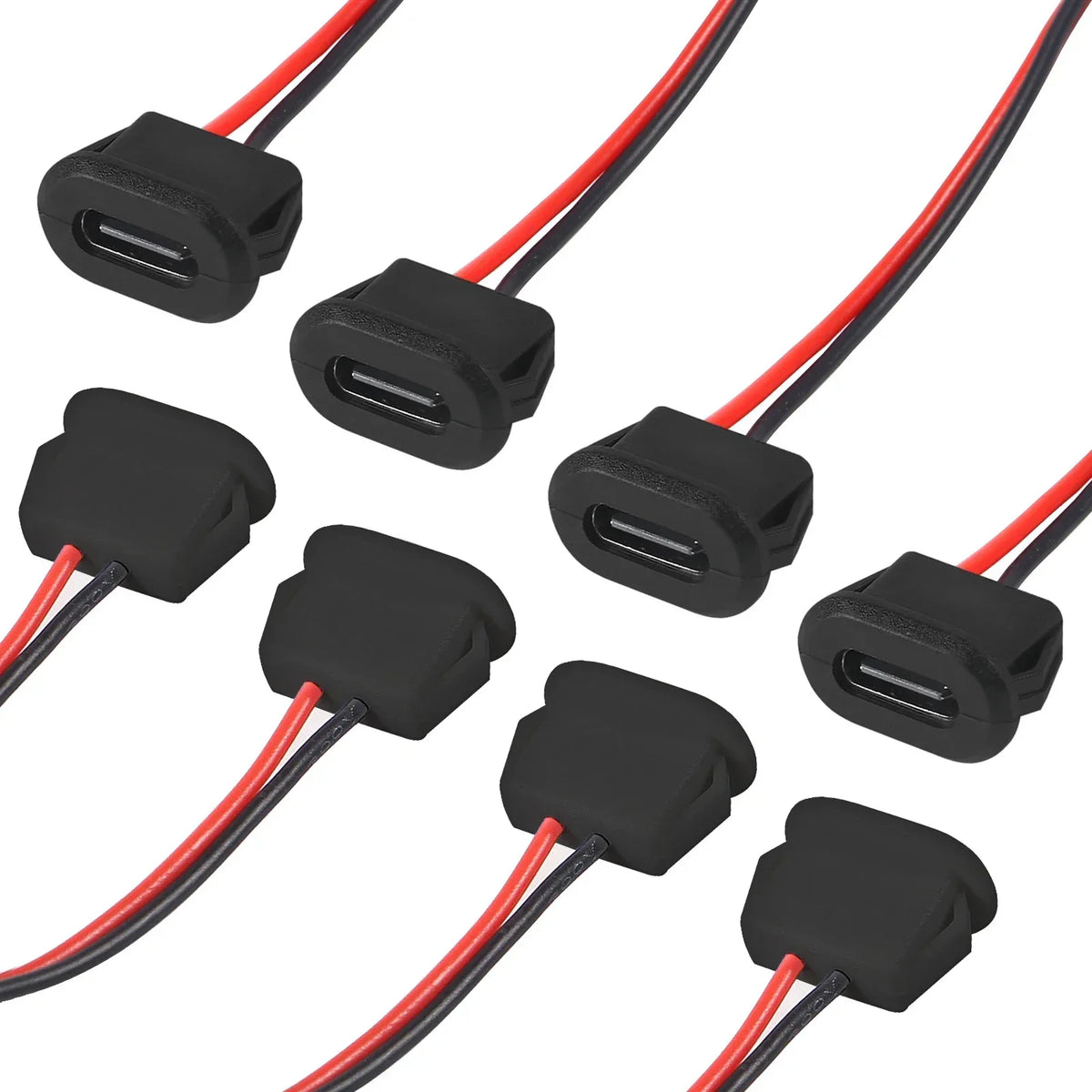 USB Type C Connector Jack Female Type-C with Card Buckle 3A High Current Fast Charging Jack Port USB-C Charger Plug Socket