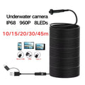 40m Fish Finder Underwater Fishing Endoscope Camera 960P Cars Sewer Inspection Borescope Waterproof 3In1 For Usb Android Type-C