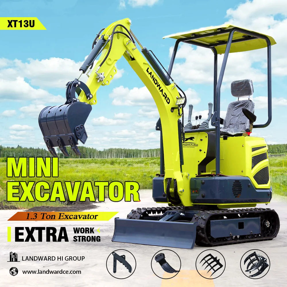 Landward Factory 3 Ton Mini Excavator Customize Small minibagger Wholesale excavators Hydraulic 2.5 ton Mini Excavators Machine