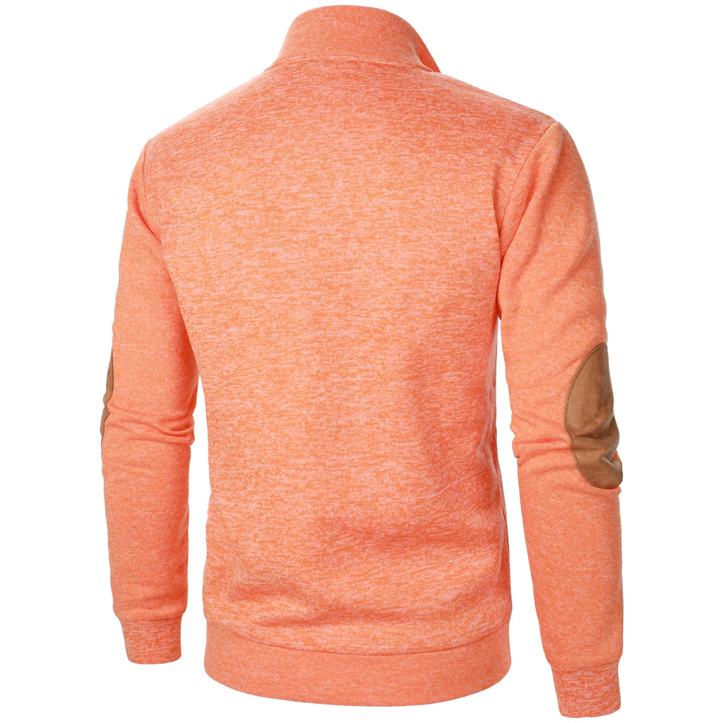 Autumn and winter men's stand collar long sleeve casual knitted sweater top