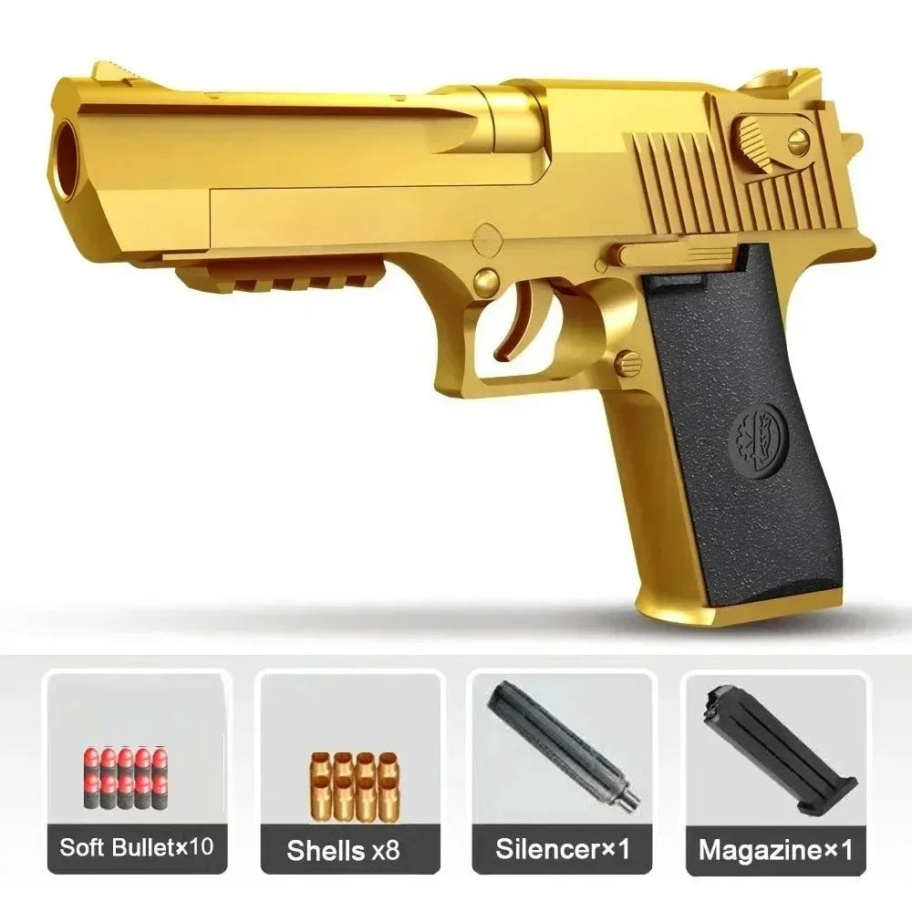 QE1 Ducational Toy Gun Shell Ejecting Toy Foam Soft Bullet Blaster For Kids Boys Adults Airsoft Pistol Children Birthday GiftM