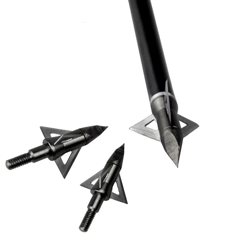 6/12 100grain 125grain Archery Arrowheads Broadheads Blade Crossbow Tips Arrow Screw Bow Hunting Points