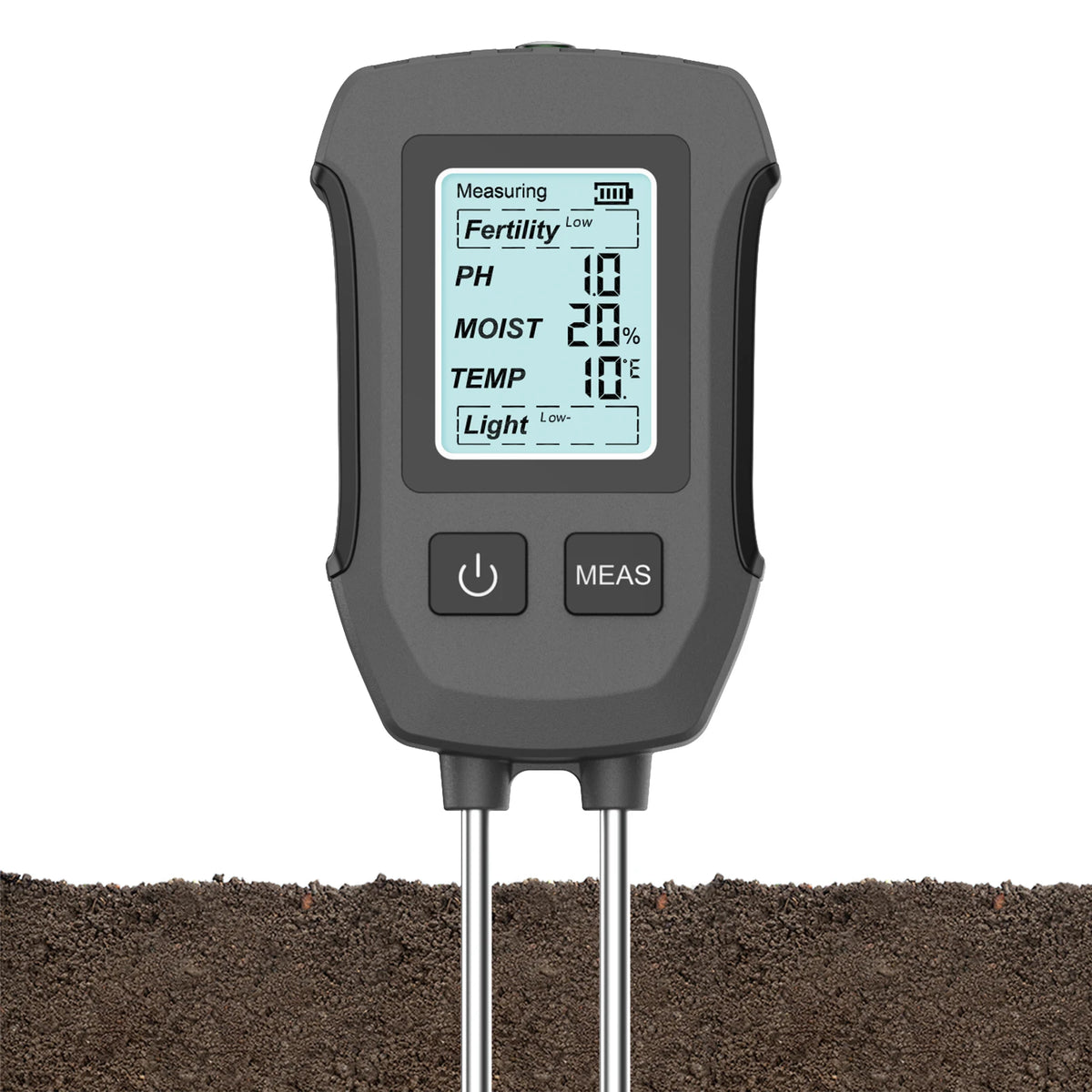3 in 1 Digital LCD Soil Tester PH/Moisture/Temperature High Accuracy Soil Meter with Backlight for House Plants Garden Lawn Farm