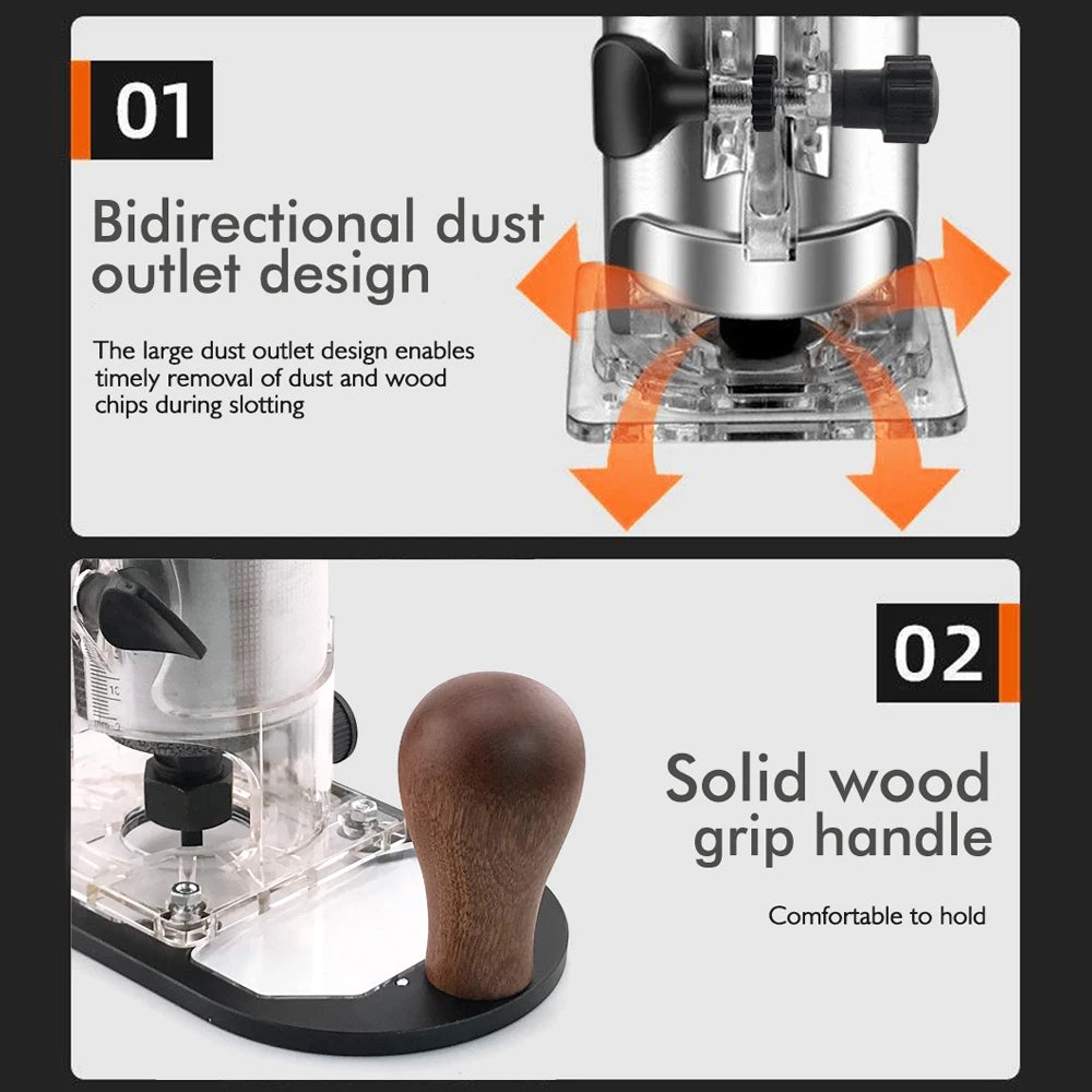 New Wood Router Base for Edge Guide - Woodworking Trimming Machine Milling Groove Flip Engraving Trimming Opening Milling Base