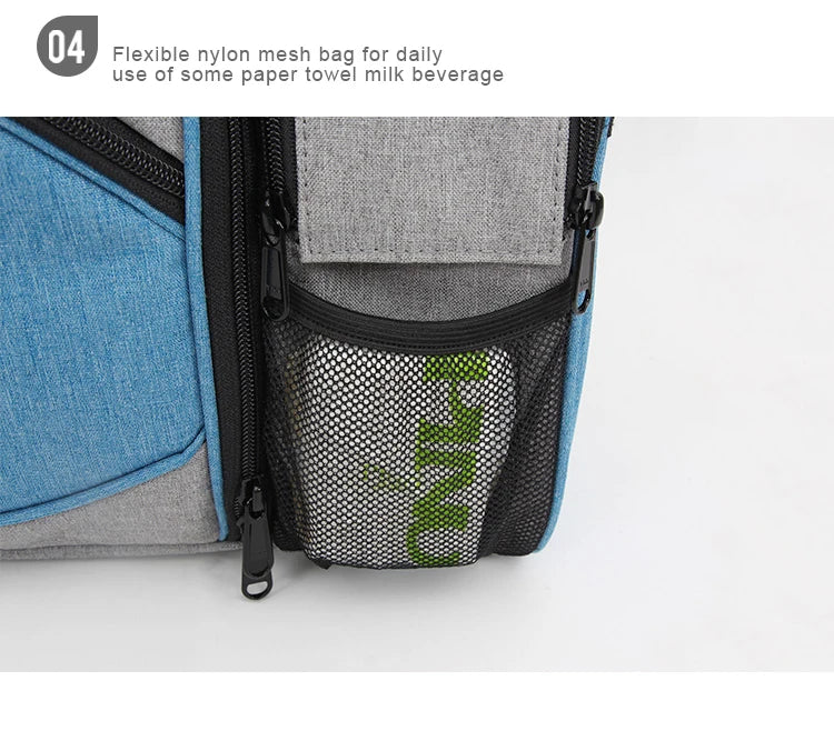 Insulated Lunch Bag Waterproof Large Thermal Food Container Adjustable Shoulder Strap Thickened Lunch Box for School Bag