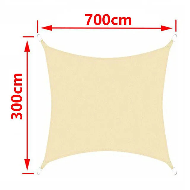 Outdoor Awnings Waterproof Sun Shade Sail Garden Canopi For Terrace Car Canvas Awning Rectangle Pool Sun-Shelter Sunshade Sail