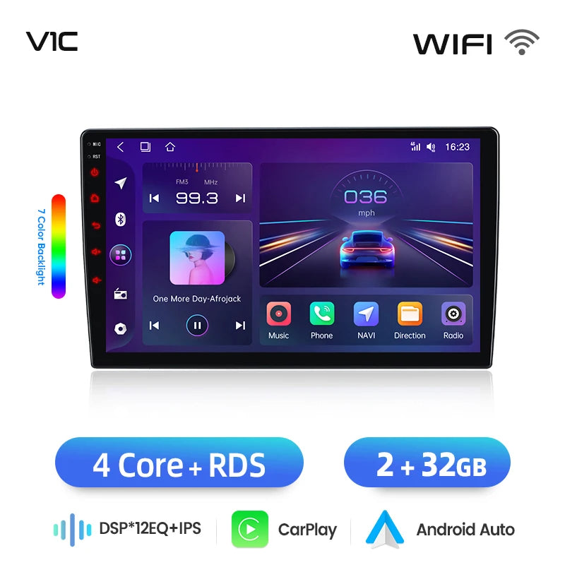 Junsun Wireless CarPlay Android Auto Car Radio For Skoda Fabia Mk2 (5J) 2007-2014 Built-in Cooling Fan Android GPS Navigation Multimedia Player WiFi DSP RDS BT SWC IPS Touch Screen Autoradio Video Player Head Unit Stereo