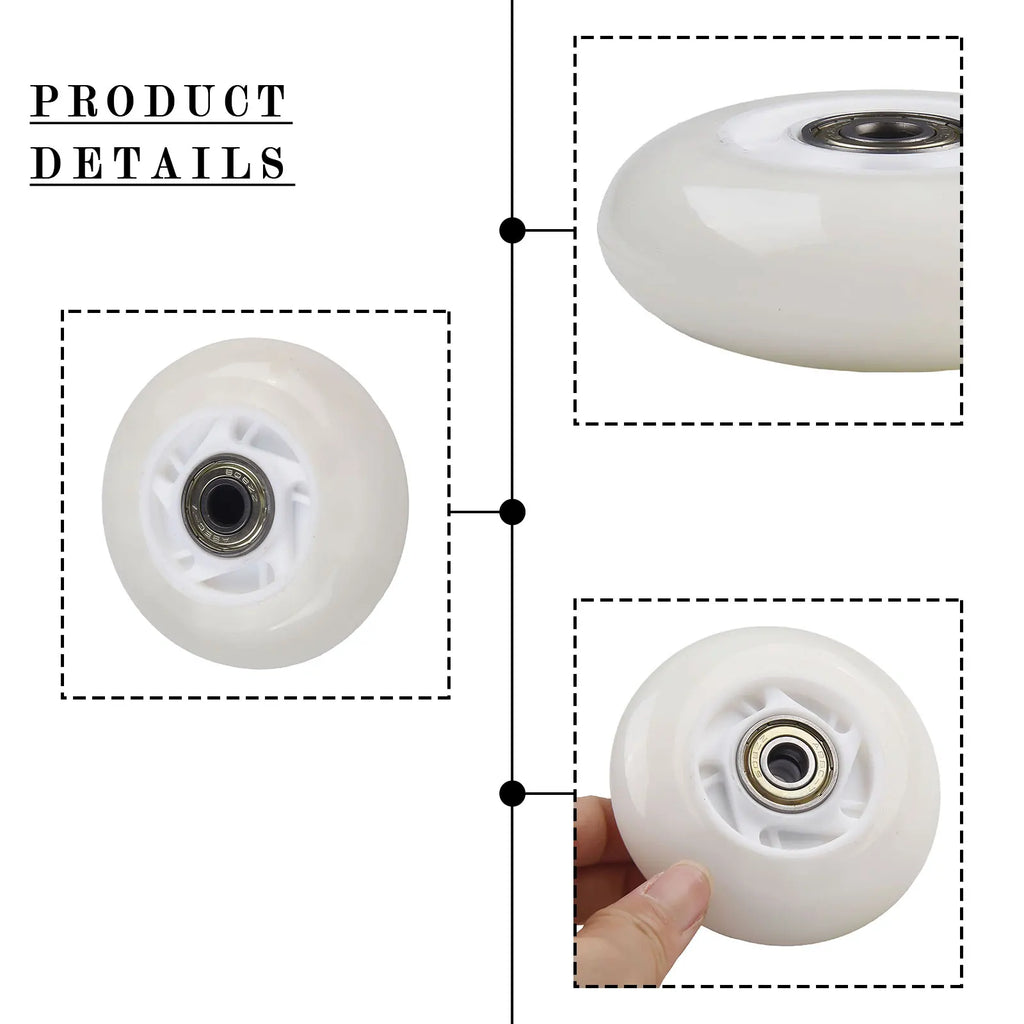 64/70/72mm Outdoor Inline Hockey Skate Wheels With Bearing Glitter Wheels LED Lighting Skating Wheel Flash Wheels Skate Roller