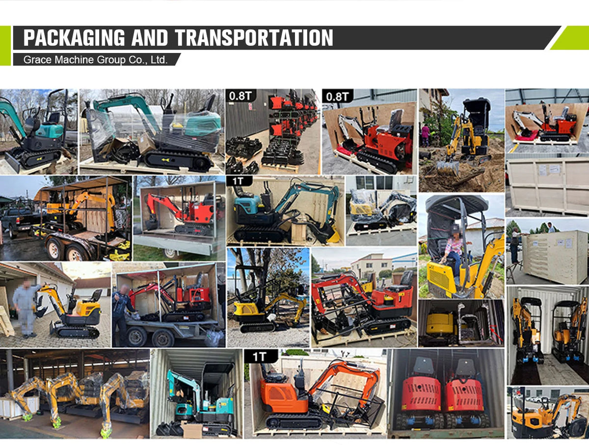Multifunctional Mini Excavator 0.8-1 Ton Tiny Digger for Indoor Construction Narrow Space Soil Moving