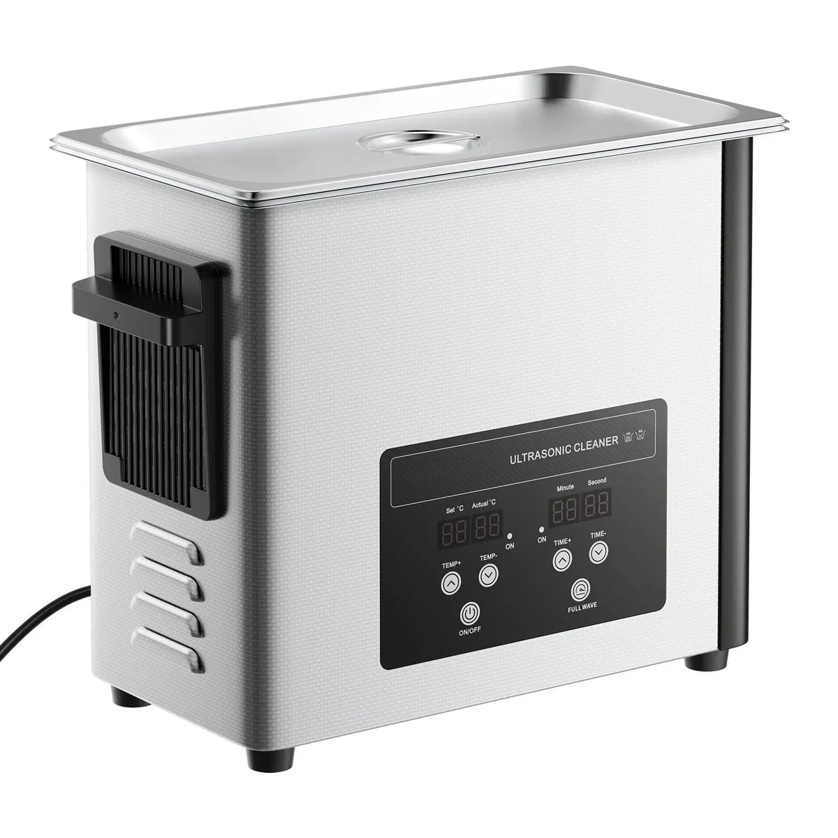 "6L Digital Stainless Steel Ultrasonic Cleaner with 120W Power & USB Connectivity for Car Cleaning"