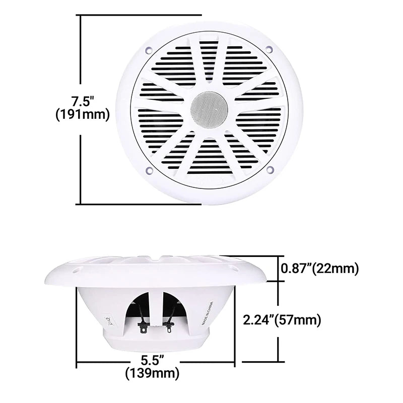Wholesale 6.5 Inch IP65 Marine Waterproof Speaker Embedded Installation Outdoor Speakers for Yacht Boat RV Ceiling Speakers