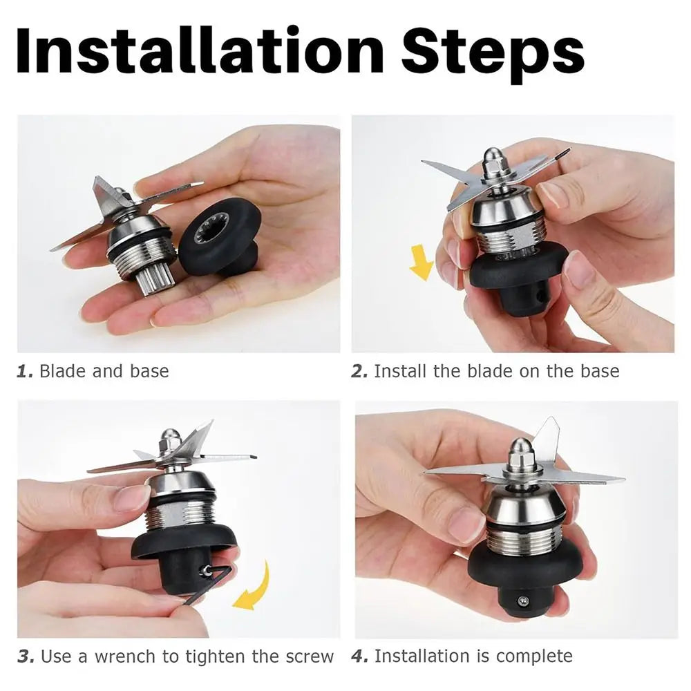 1Set Mushroom Head Connector Blender Drive Socket Black Universal Blender Spare Parts with Wrench Screw for Vitamix Blender
