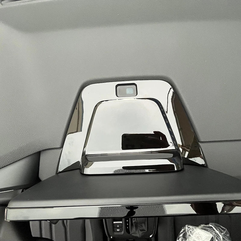 For Honda CR-V 2023-2025: Navigation Screen Rear Trim Frame - ABS+TPE Carbon Fiber Texture Cover (Tool-Free)
