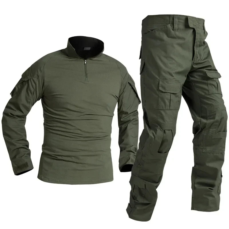 Green Tactical Uniform Suits Milit Multicam Military Camouflage Suit Combat Shirt + Pants Sets Airsoft Hunting Paintball Outdoor
